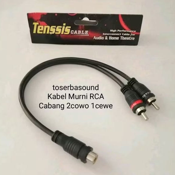 Jual RCA Kabel Audio Cabang Tensis rca 2cowo 1cewe audio mobil dan home ...