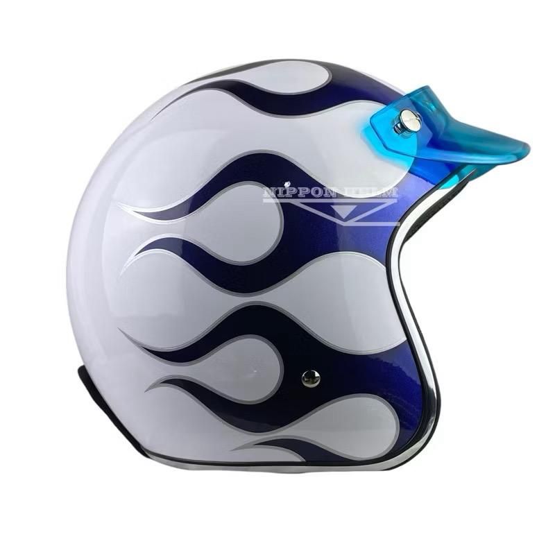 Jual Helm Halfface Vintage Fire Listchrome Nyaman Dan Stylish api ...