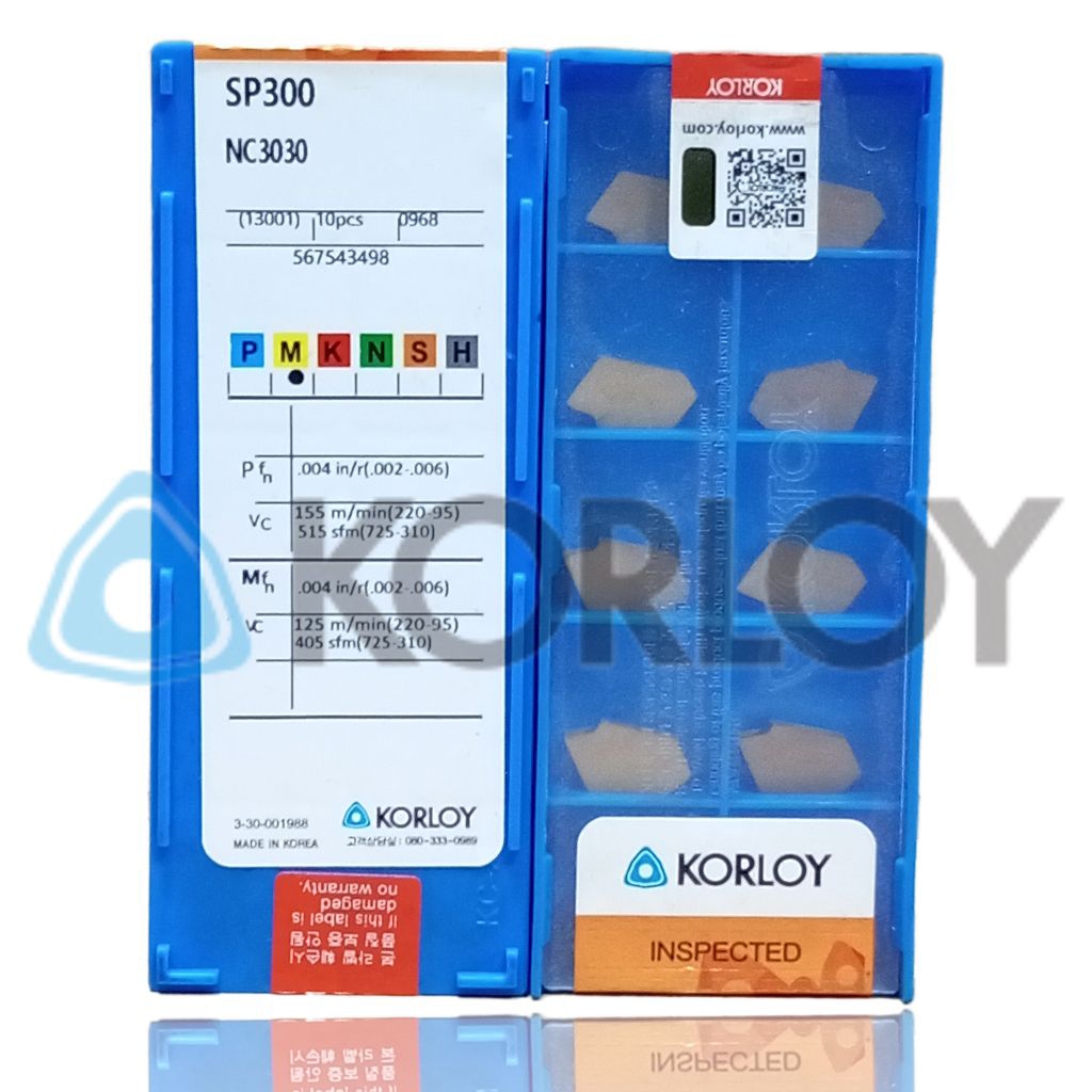 Jual insert potong 3mm Cutting Groving SP300 NC3030 korloy Original ...