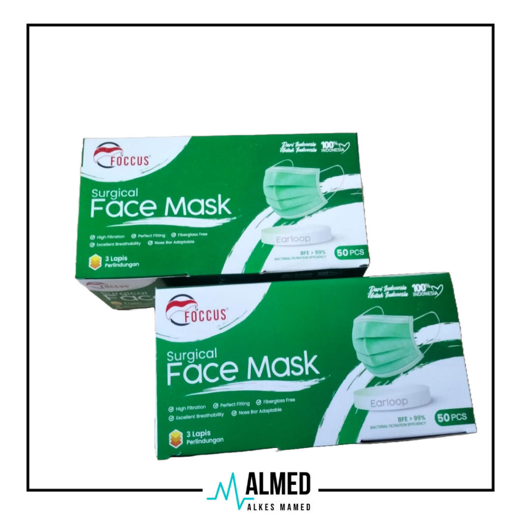 Jual Masker Medis FOCCUS Model Cantol/EARLOOP Face Mask | Shopee Indonesia