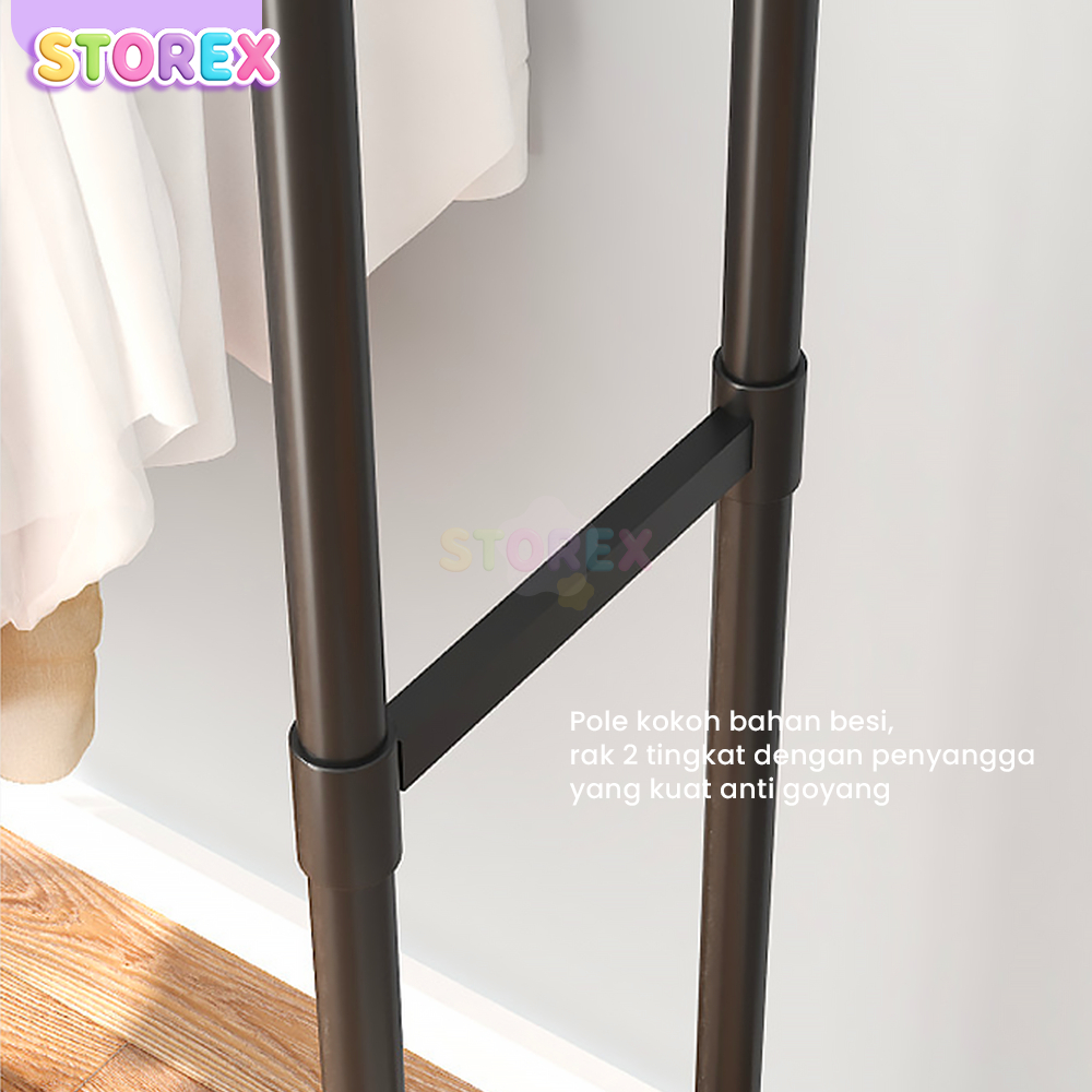 Jual Storex Stand Hanger Besi Premium Rak Gantungan Baju Berdiri ...