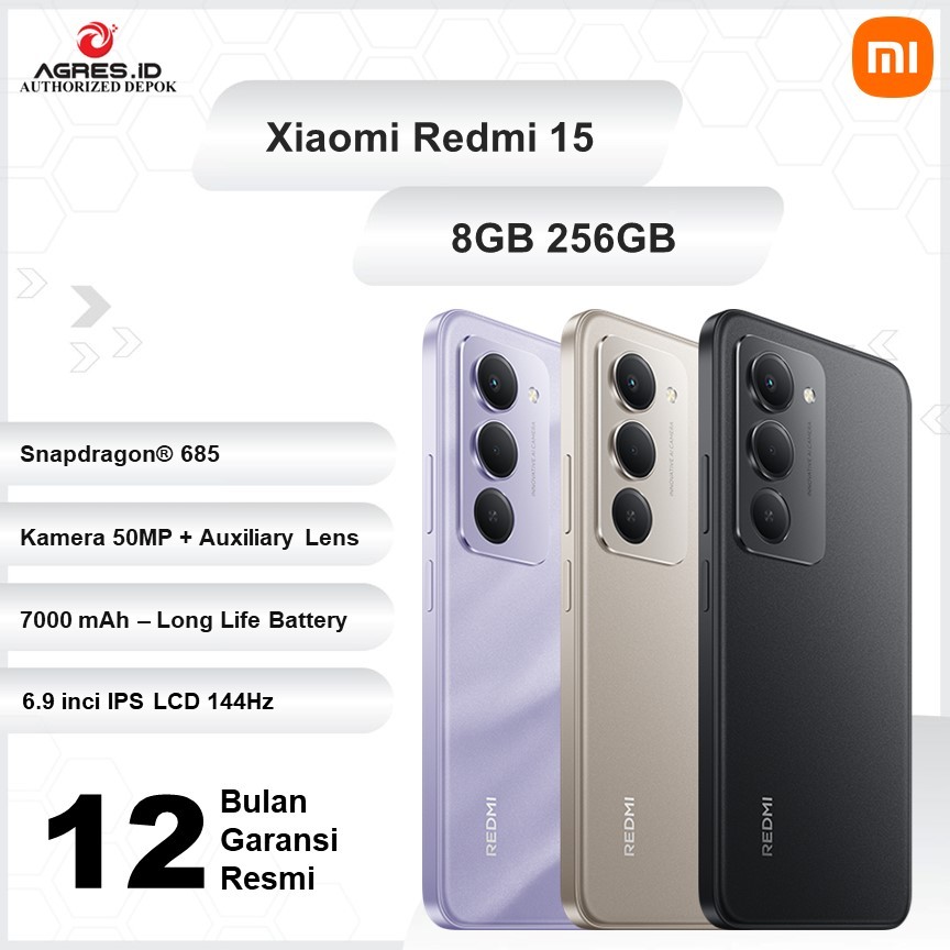 Jual Xiaomi Redmi 15 8/128GB 8/256GB Snapdragon 685