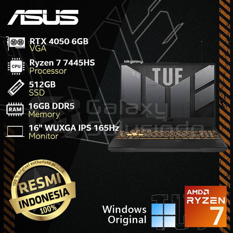 Jual ASUS TUF A16 FA607NUG-R745J6M-HM - GeForce RTX 4050 AMD Ryzen 7 ...
