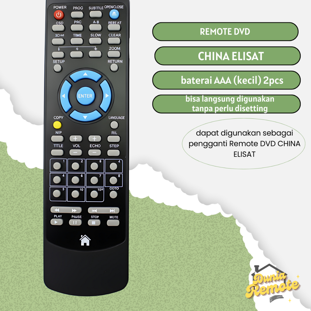 Jual Remot Remote DVD VORTEX PLAYER ICHIKO DV-VR860 MULTIMAX NANOTECH ...