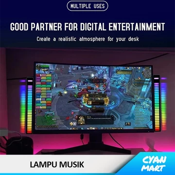 Lampu Bar LED Lampu Strip Audio Irama Ritme Musik RGB Rhythm Light Music DJ Studio Gaming
