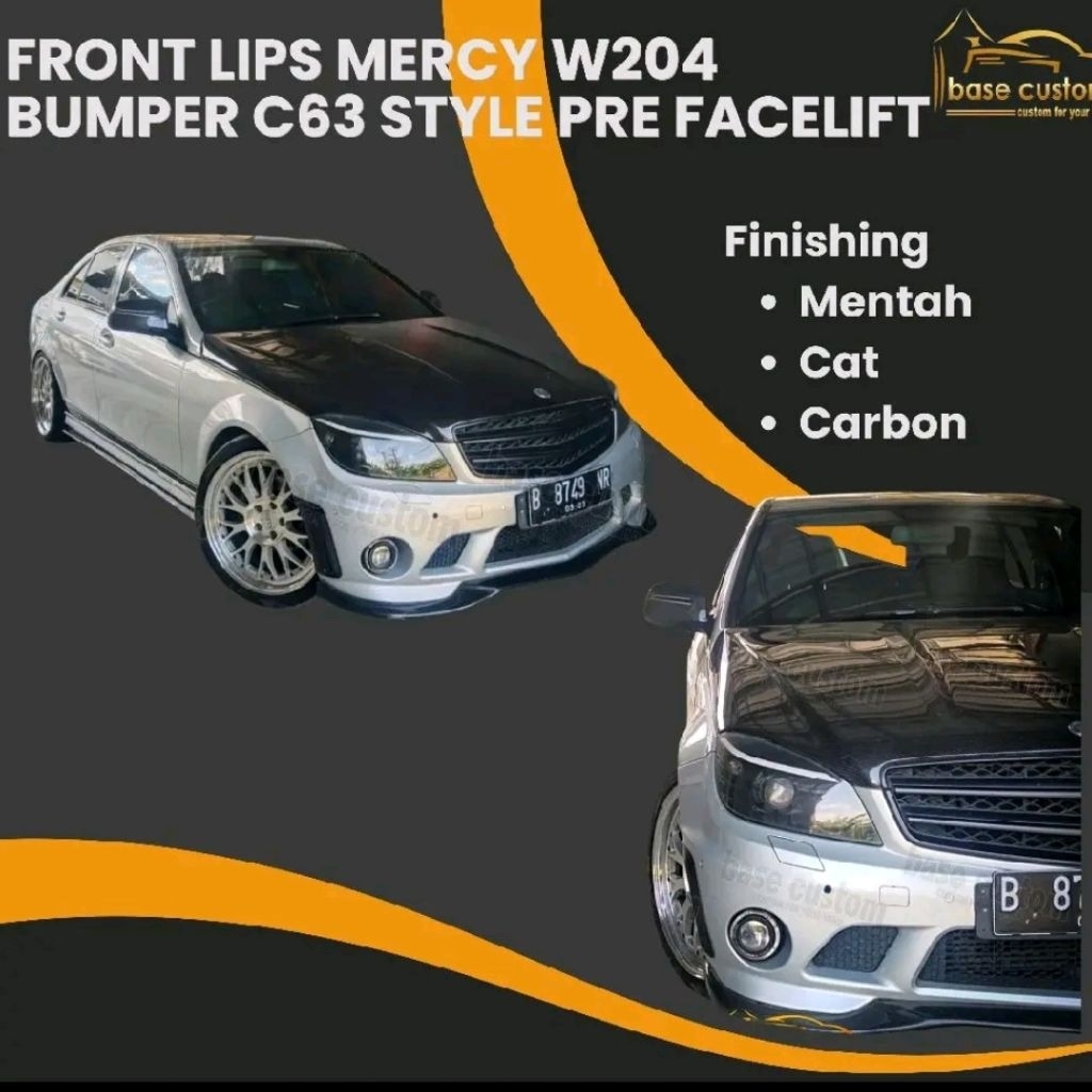 Jual Front Lip/ Lips Depan Mercy W204/ Mercy W-204 Bumper C63 Style ...