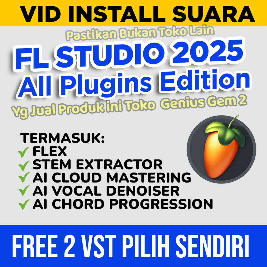 Jual FL Studio 2025 FREE 2 VST WIN FULL VERSION | Shopee Indonesia