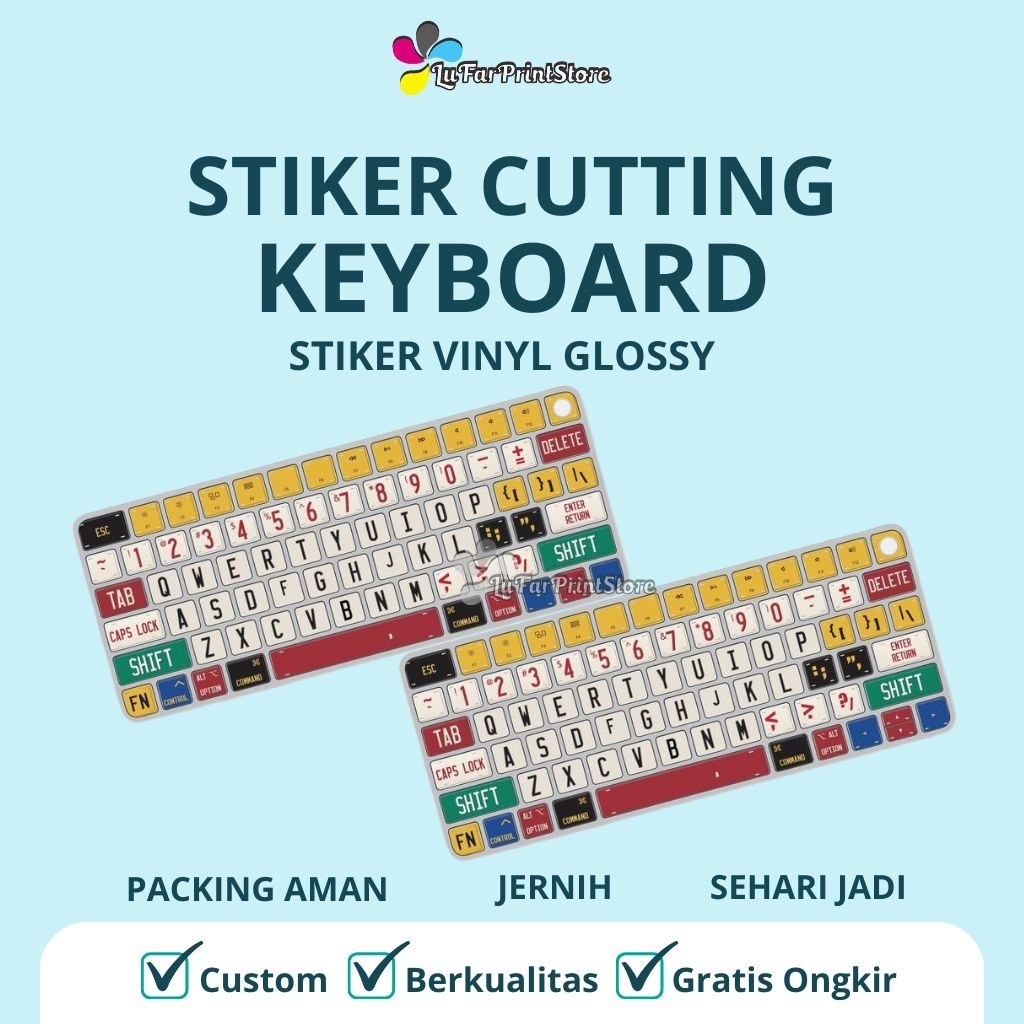 Jual MURAH STIKER CUSTOM CUTTING KEYBOARD | STIKER VINYL GLOSSY ...