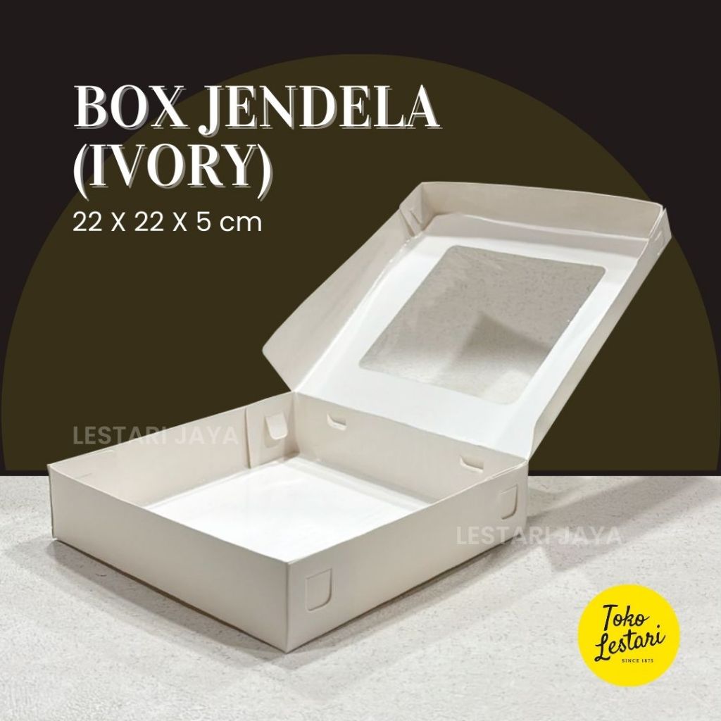 Jual Box Ivory Putih LAMINASI JENDELA Untuk Kotak Packing Kue Roti ...
