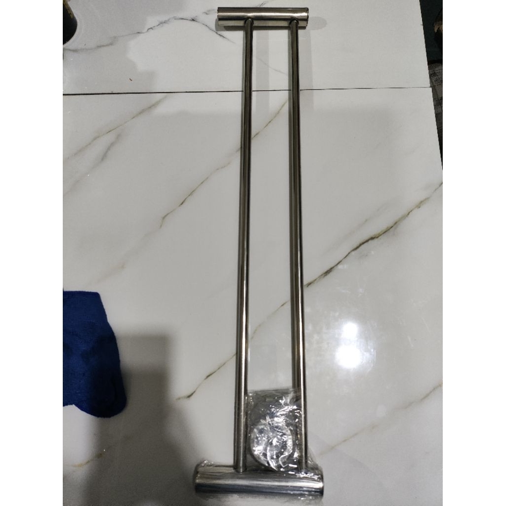 Jual Rak handuk 2 baris kokoh dan tebal stainless steel | Shopee Indonesia