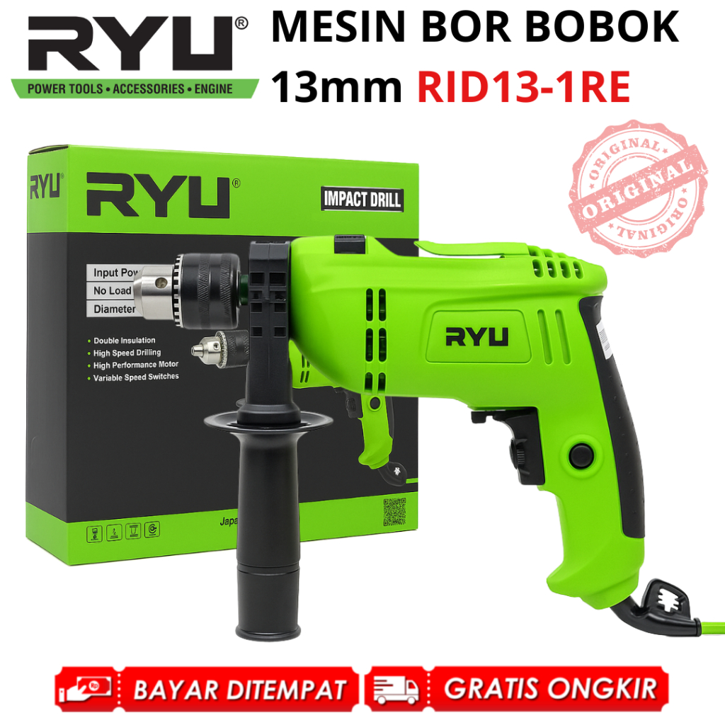 Jual RYU Mesin Bor Impact Listrik RID 13-1RE Bor Bobok Beton Tembok ...