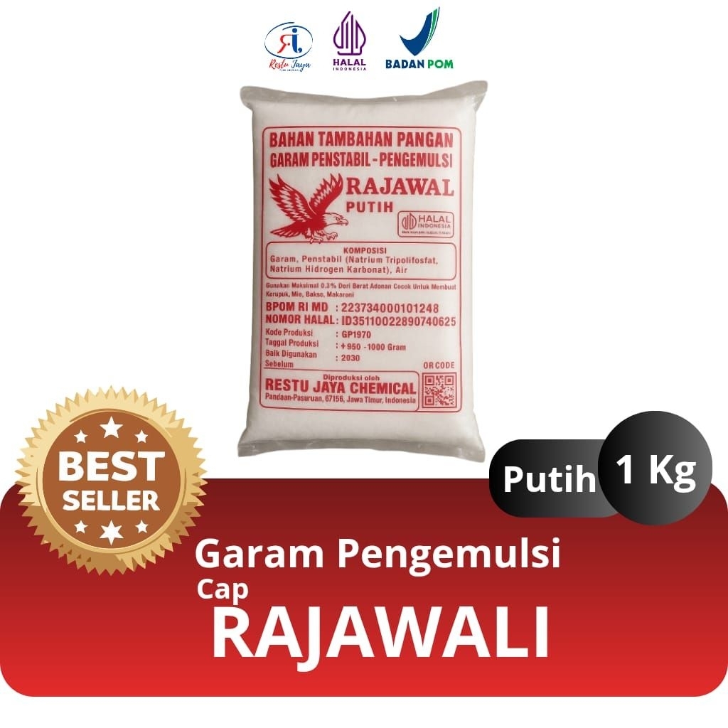 Jual Garam Pengemulsi/Garam Pengenyal/Obat Puli Cap Rajawali PUTIH 1kg ...