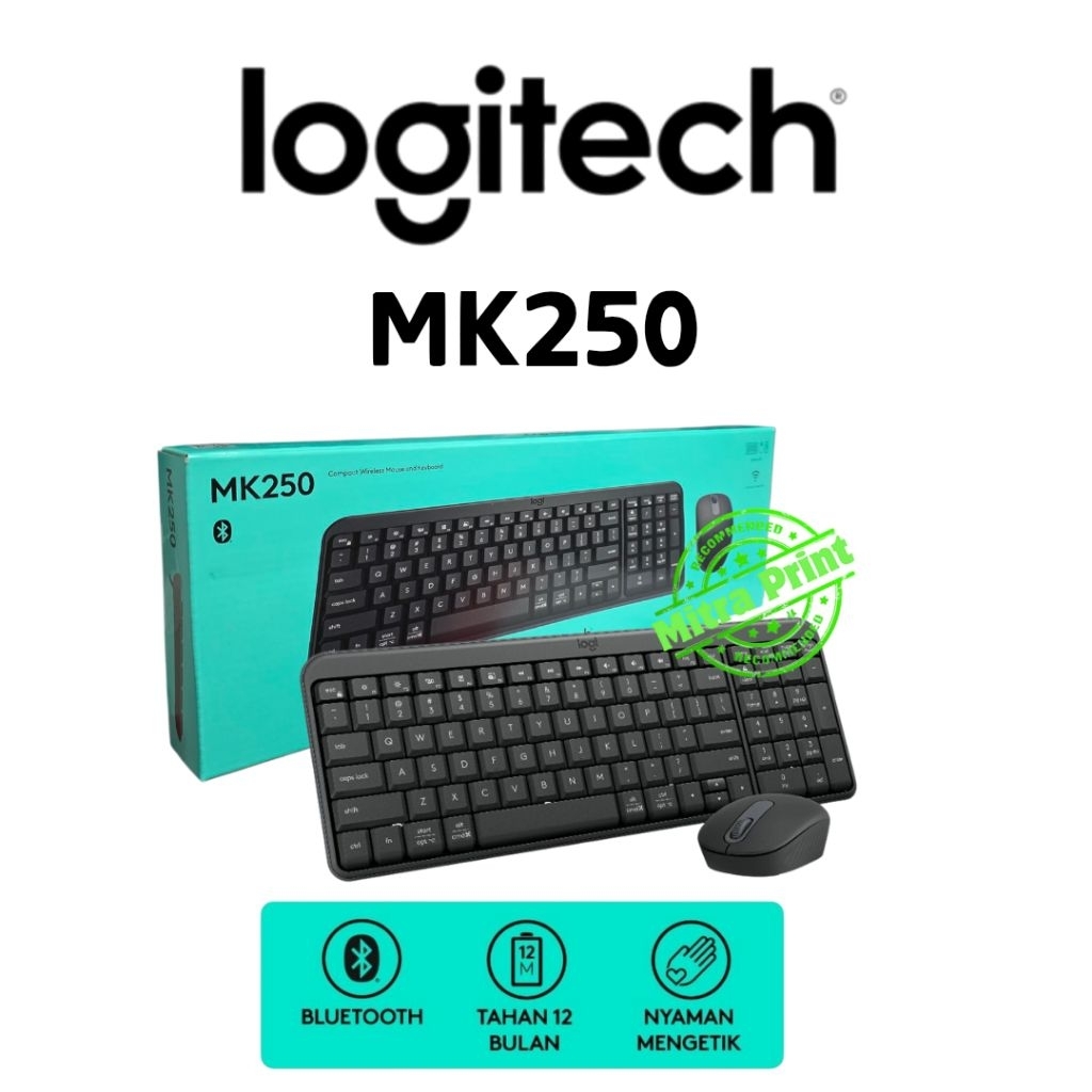 Jual Logitech MK250 Combo Mouse & Keyboard Bluetooth Garansi Resmi ...