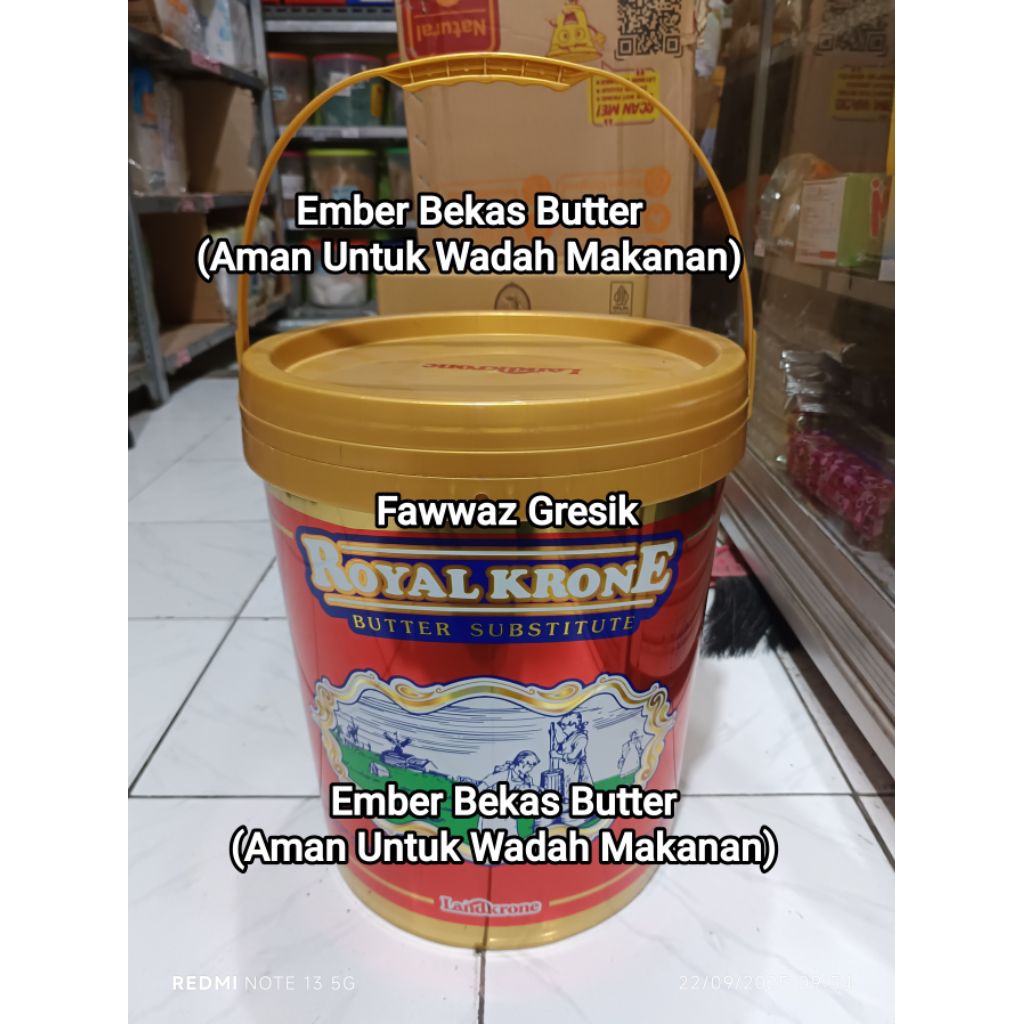 Jual Ember Timba Bekas Mentega Butter Bahan Kue Gagang Tutup | Shopee ...
