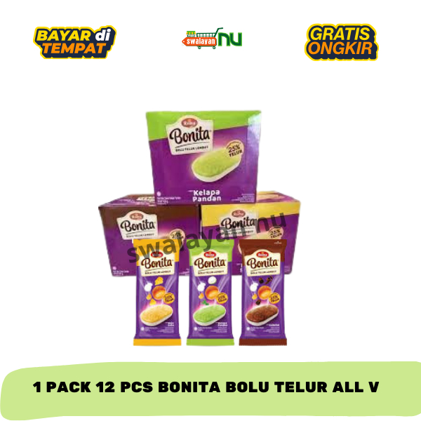 Jual ROMA BONITA Roti Bolu Telur [1pack isi 12pcs] | Shopee Indonesia