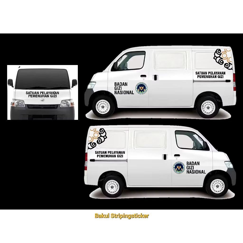 Jual Sticker mobil operasional MBG sticker mobil satuan pelayanan ...