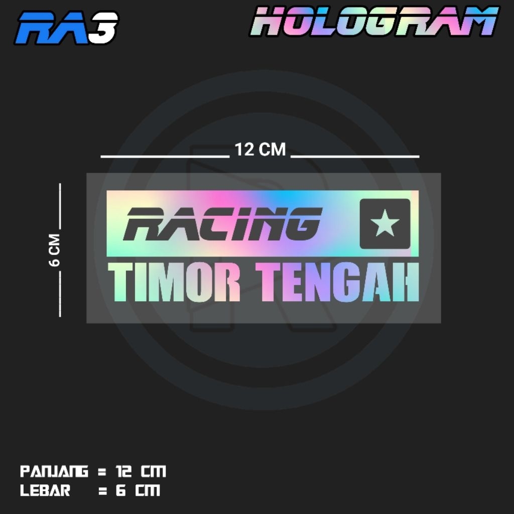 Jual STIKER CUTTING TULISAN RACING TIMOR TENGAH | RA3 NTT | Shopee ...