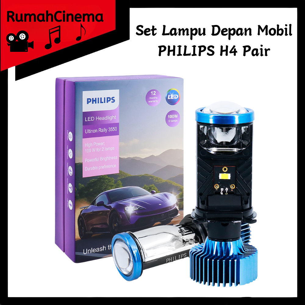 Jual ( Garansi 6bulan ) LED Philips Ultinon Rally 100 Watt Lampu Mobil ...