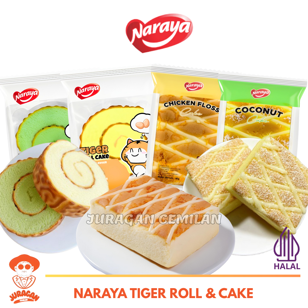 Jual Naraya Tiger Roll Cake Rasa Original, Avocado, Coconut Dan Meat ...