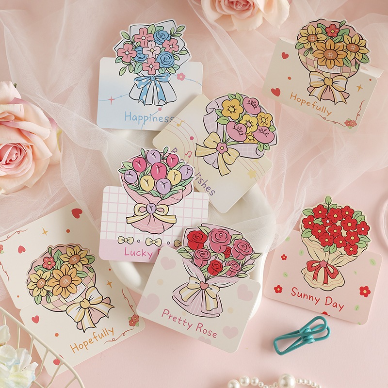 Jual Kartu Ucapan Doodle Hand drawn Greeting Cards Flower Bunga Kue ...