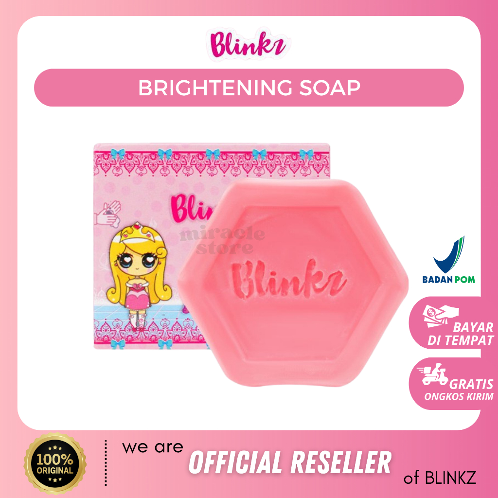 [MIRACLE STORE] BLINKZ Brightening Soap 60gr - Mencerahkan & Meratakan Warna Kulit Belang BPOM