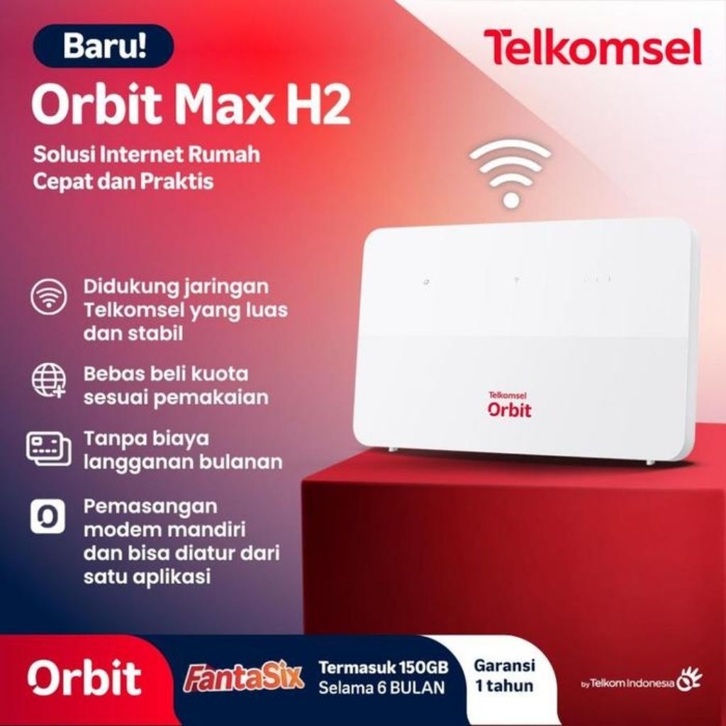 Jual Telkomsel Modem Orbit Max H2 B636 LTE CAT13 DUAL BAND 2,4+5Ghz ...