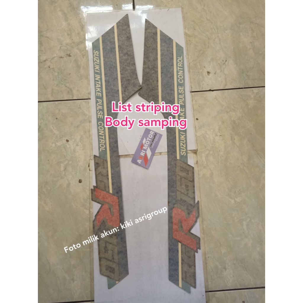 Jual List striping stiker body tengah suzuki rgr sprinter original ...