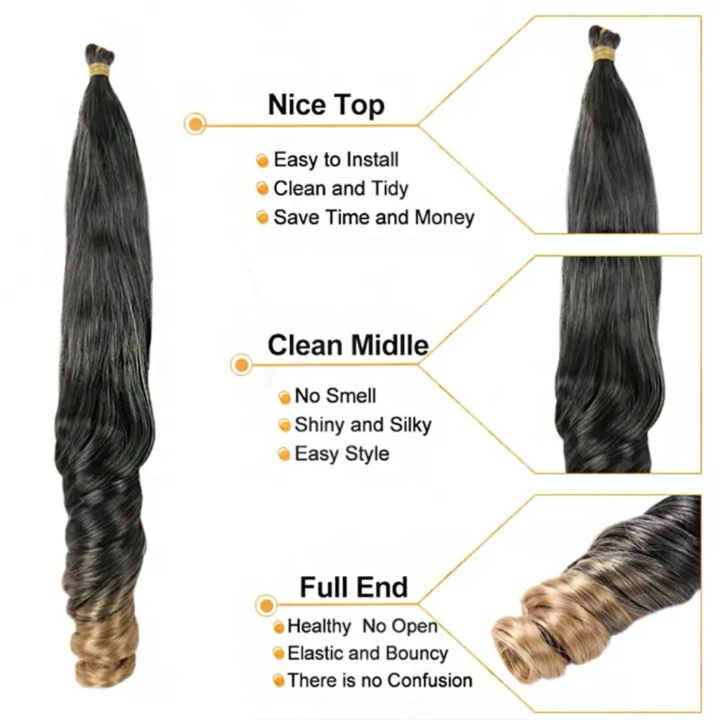 Jual REHANA HAIR Rambut Sambung Braiding Hair French Curl Braid Rambut ...