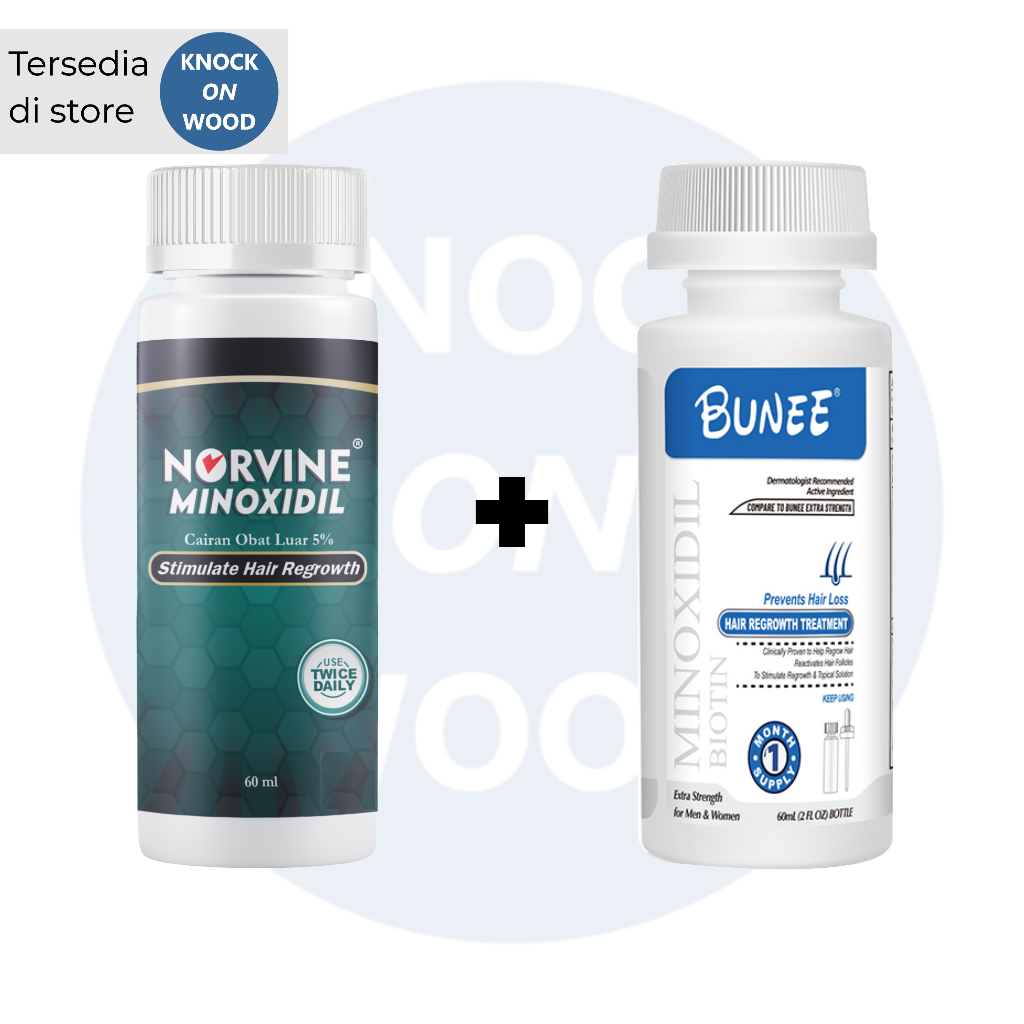 Jual Paket Norvine Minoxidil & Bunee Minoxidil Biotin Rambut, Brewok ...