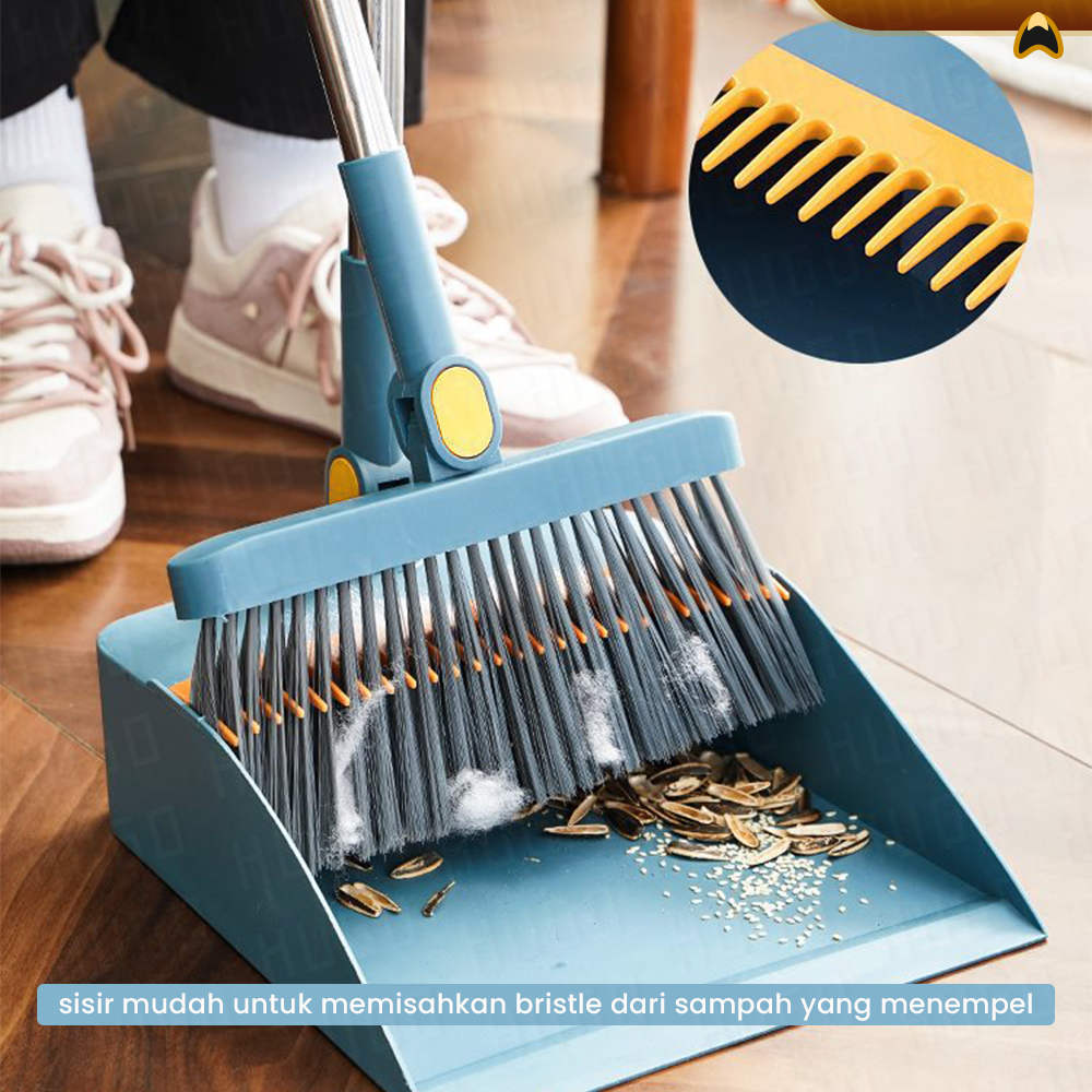 Jual Set Sapu Pengki Alat Pembersih Lantai Broom Set Dustpan Sapu Lipat ...