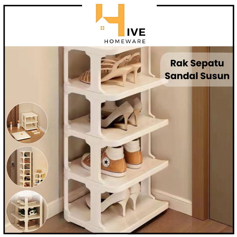 Jual HIVE Rak Sepatu Sandal Susun Minimalis Kuat Kokoh Kualitas tinggi ...