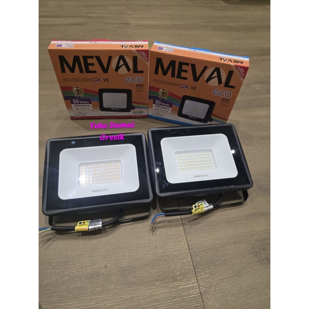 Jual Meval Floodlight GX V2 ECO 50w. Lampu Led sorot outdoor 50Watt ...