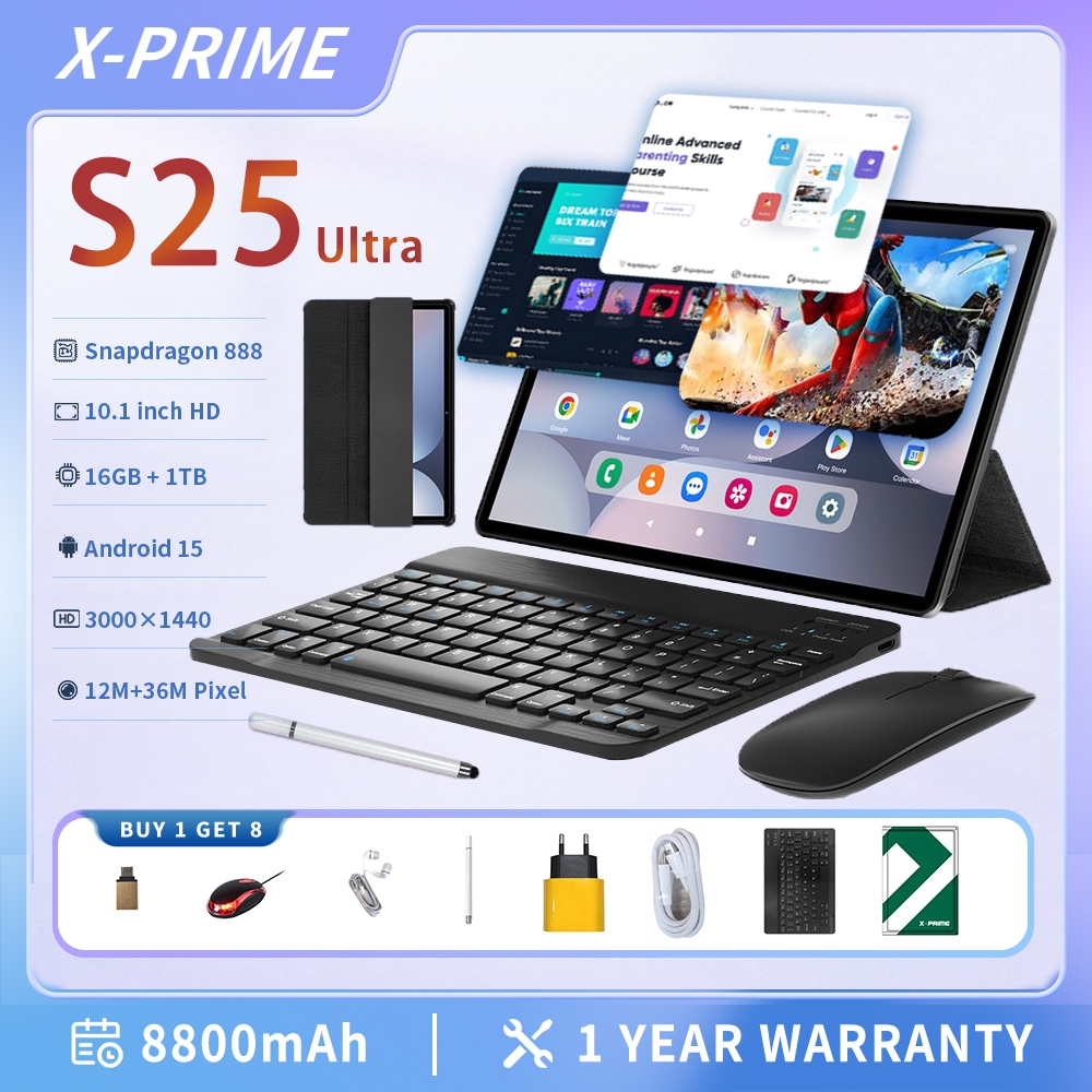 Jual [COD] X-PRIME 2025 Tablet 5G Baru tab S25 Ultra i Pad|10.1 8 inch ...