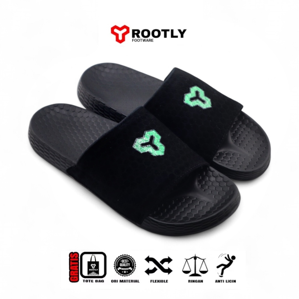 Jual Rootly - Sandal Pria Slide Toska Kekinian Brand | Shopee Indonesia