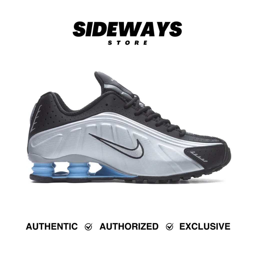 Jual Nike Shox R4 Silver Metallic Psychic Blue - 100% Original ...