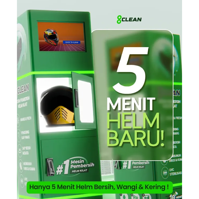 Jual 8Clean Mesin Pembersih Helm - #1 Pembersih Helm Kilat Di Indonesia ...
