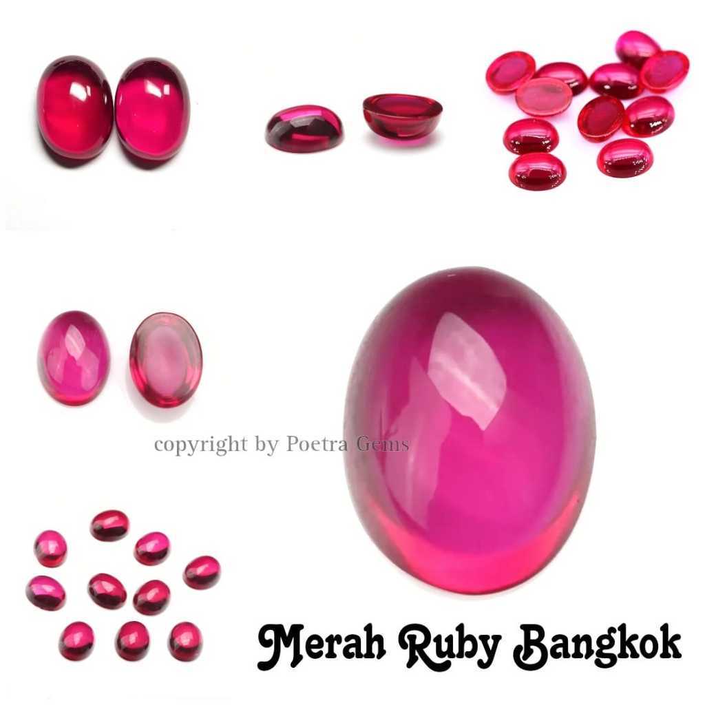 Jual Batu Permata Merah Delima Siam Ruby Bangkok | Shopee Indonesia