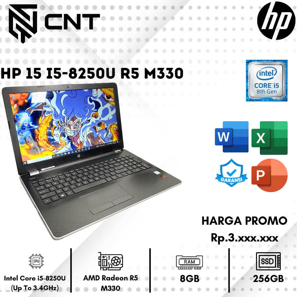 Jual HP LAPTOP 15 Core i5-8TH AMD Radeon R5 M330 (8/256GB) Dual VGA ...