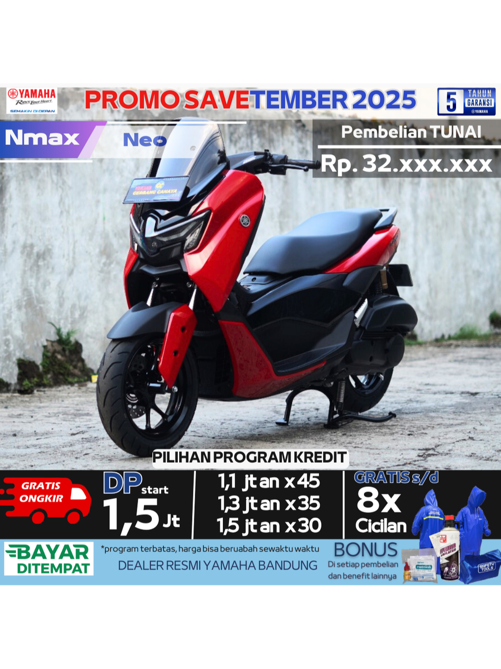 Jual Yamaha Nmax Neo Standar 2025 Merah / Nmax Neo Red Glossy / Nmax ...