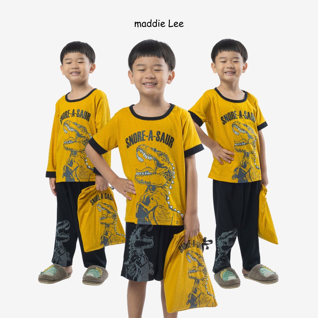 Jual Maddie Lee Kids Piyama Anak Laki-laki Snore A Saur | Shopee Indonesia
