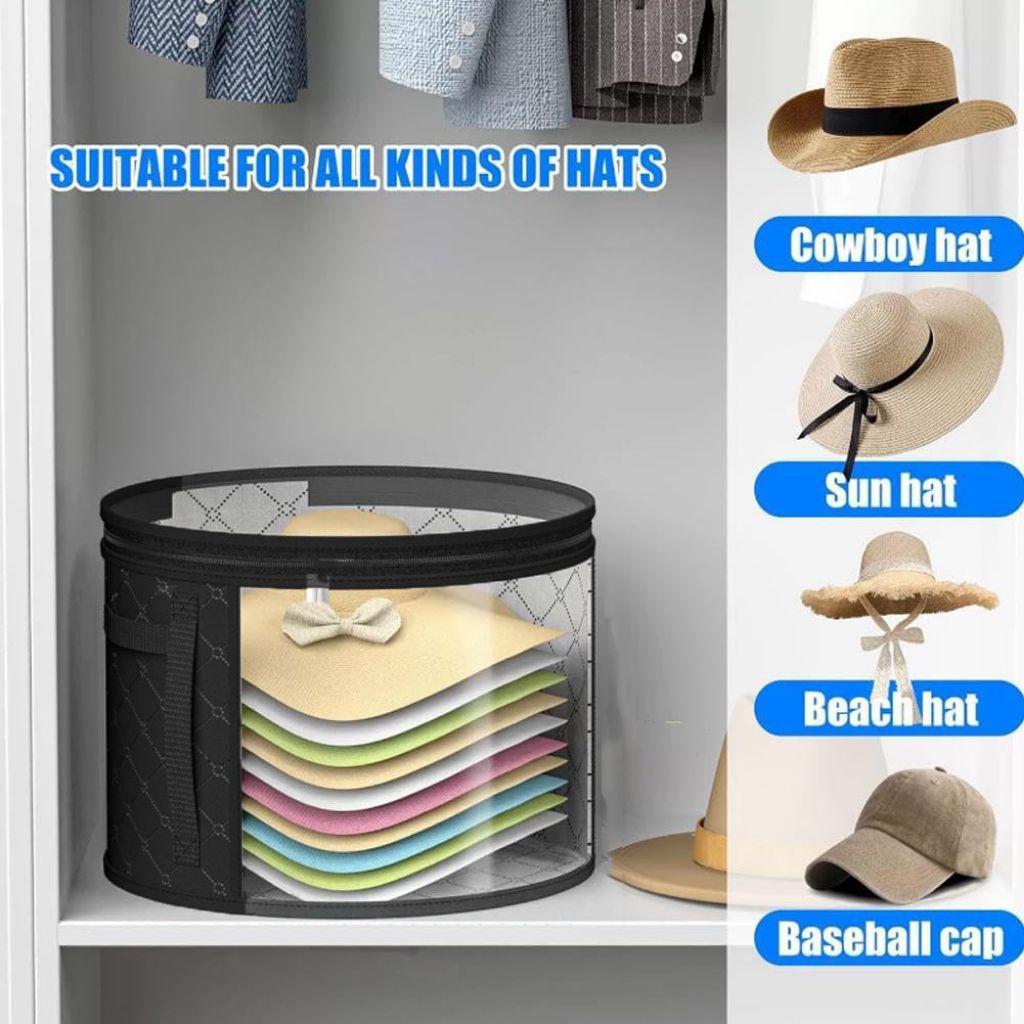 Jual Tempat Organizer Topi Foldable Hat Storage - BN523 - Black ...