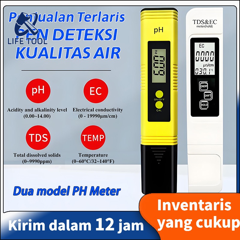 Jual Life tool/0,01 akurasi/PH Meter +TDS EC Meter Digital Alat Ukur ...
