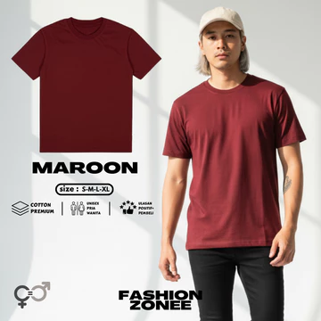 Kaos Polos Cotton Combed Premium Lengan Pendek Premium Pria Wanita