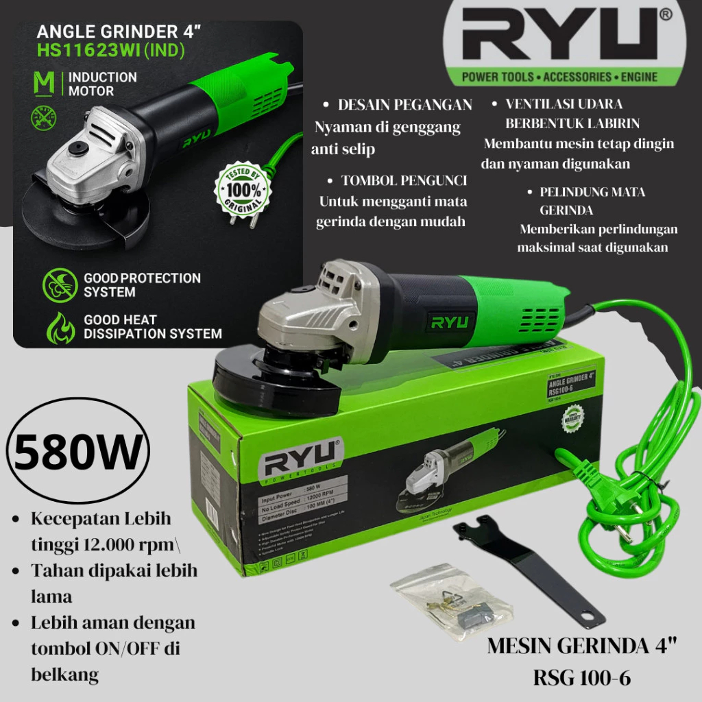 Jual BISA COD !!! RYU GERINDA GERENDA GRINDA RYU RSG 100-3 Mesin ...
