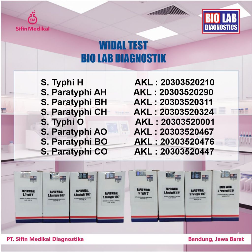 Jual Widal Test Per Set isi 8 Vial/5ml Merek Biolab Diagnostic | Shopee ...