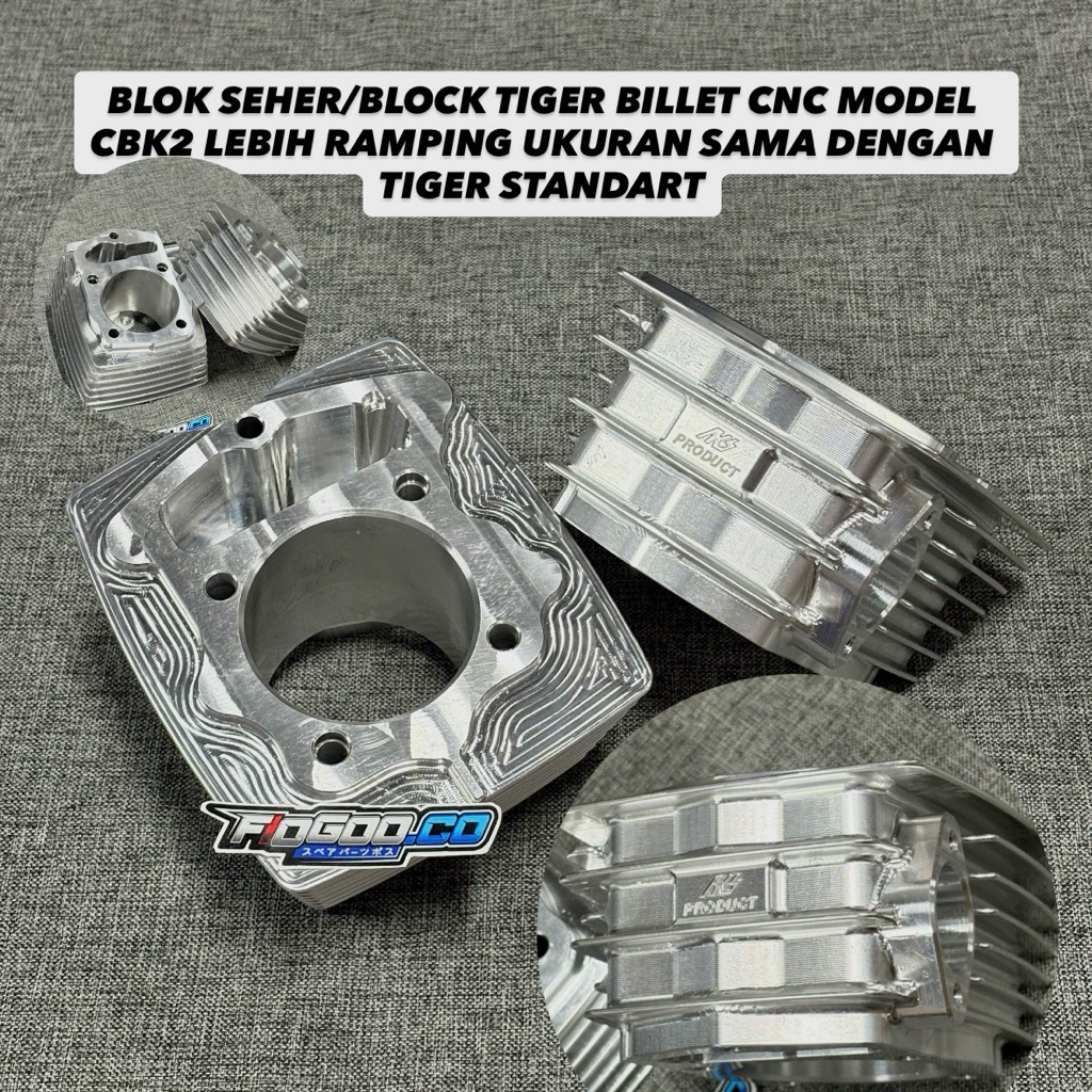 Jual BLOK BILLET TIGER 200CC BLOK TIGER BURING TIGER BILLET CNC BLOK ...