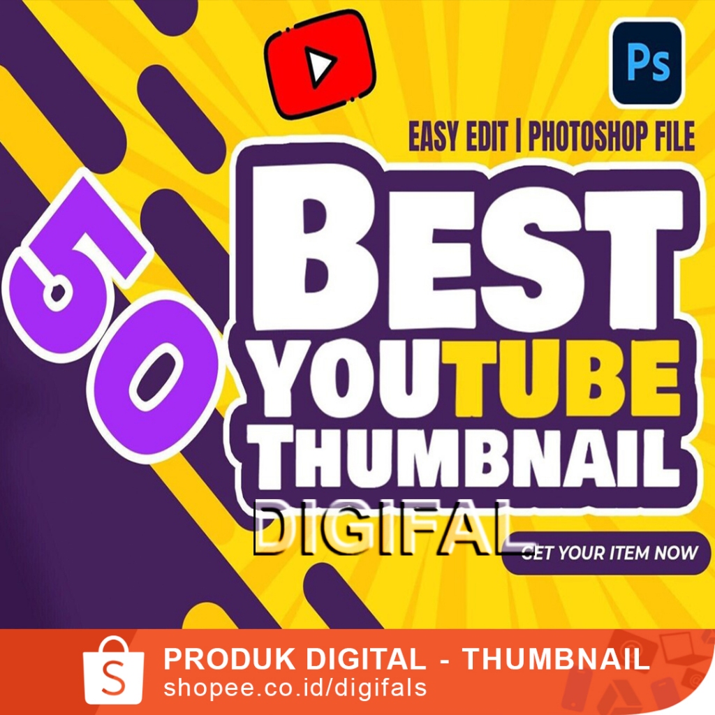 Jual 50+ YouTube Thumbnail Templates: Eye-Catching Designs (format PSD ...