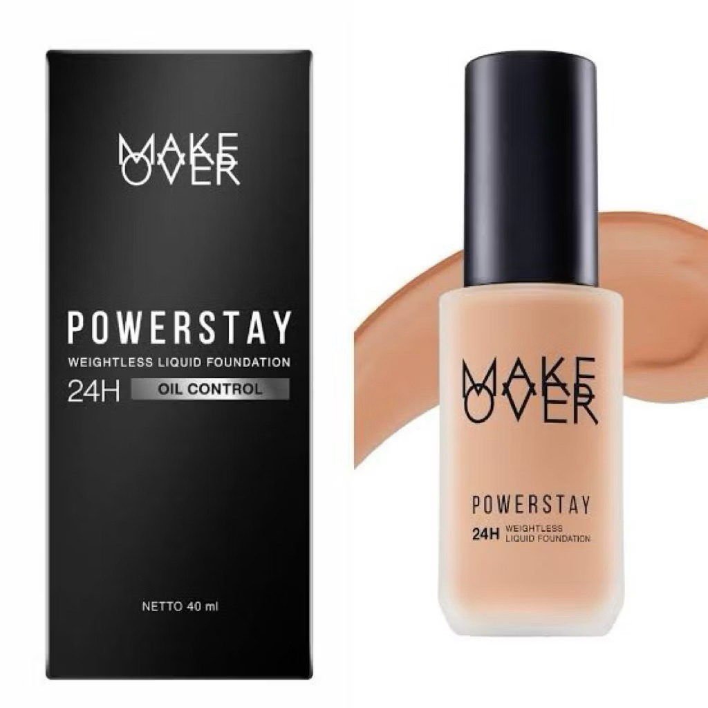 Jual MAKE OVER Powerstay 24H Weightless Liquid Foundation 40ml | Shopee ...