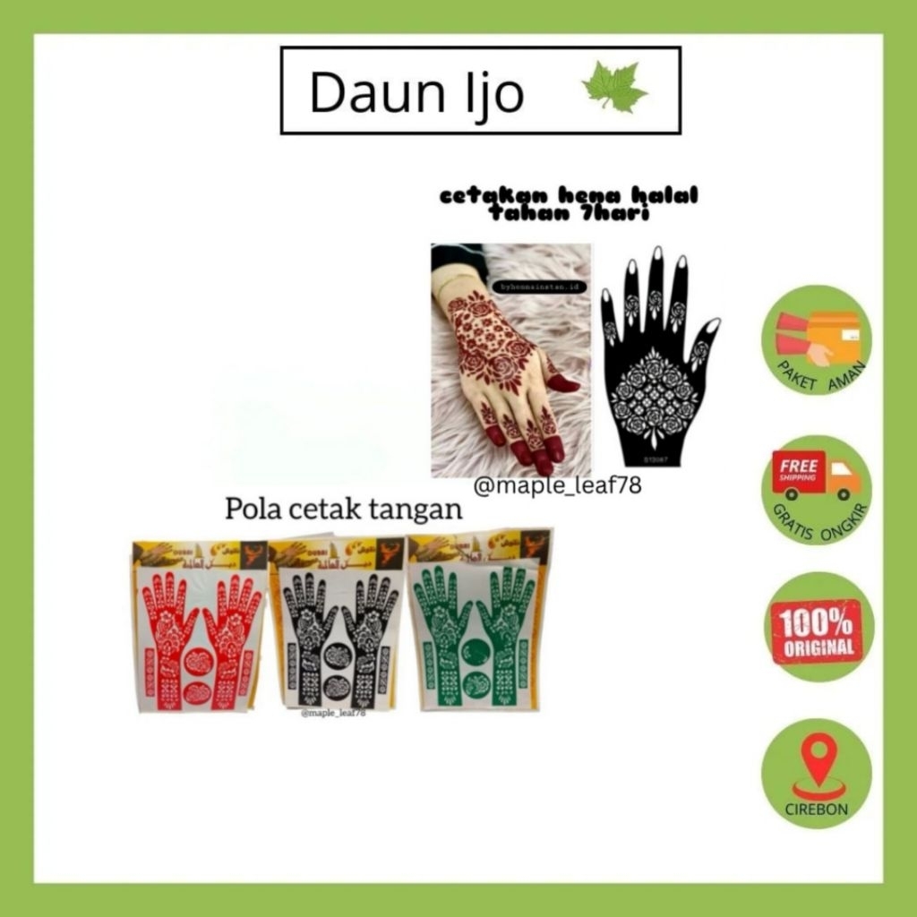 Jual Cetakan Tatto Tangan (untuk tatto hena / rani) | Shopee Indonesia