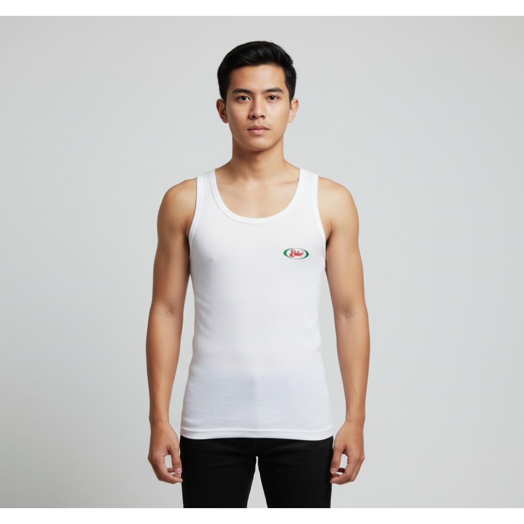 Jual Singlet Pria - Singlet Cowok - Rider Putih Salur R123B Model ...